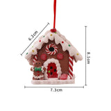 Popxstar Christmas Theme LED Pendant Snowman Gingerbread Santa Claus Light House Soft Pottery Hanging Tree Home New Year Party Decoration