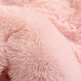 Popxstar Luxury Autumn Winter Warm Pink Bedding Set Plush Kawaii Mink Velvet Queen Duvet Cover Set with Sheets Single Double Bedding Sets