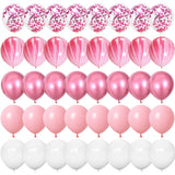 Popxstar 40pcs Rose Gold Confetti Latex Balloons Happy Birthday Party Decorations Adult Kids 1 2 3 5 10 14 15 18 30 35 40 50 60 Year Old