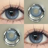 Popxstar 1Pair Blue Green Colour Contacts Lenses  Prescription Myopia Gray Eye Lenses Beauty Pupil Makeup Soft Lenses