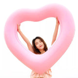 Popxstar 90 INS Hot Inflatable Sweet Heart Swimming Rings laps Giant Pool party Lifebuoy Float Mattress Swimming Circle Pink Red