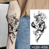 Popxstar Waterproof Temporary Tattoo Sticker Black Snake Dragon Totem Flash Tatto Tiger Flowers Roses Body Art Arm Fake Tatoo Men Women