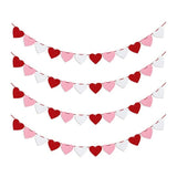 Popxstar Valentines Day Red Heart Banner Garland Bunting Love Heart Paper Banner Valentines Day Decoration Birthday Party Banner String