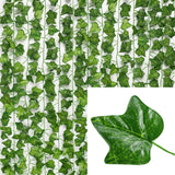 Popxstar 11M Artificial Plants Green Ivy Leaf Garland Fake Plants Climbing Hanging Vines Outdoor DIY Garden Wall Wedding Party Home Decor