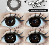 Popxstar 15mm Big Diameter Black Lenses 14.5mm Lenses Colored Contact Lenses for Eyes Big Eye Lenses Natural Look Lenses