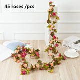 Popxstar spring decor 2.5m Artificial Flowers Rose Vine DIY Fake Plants Flower Spring Autumn Garden Arch Christmas Rattan Wedding Home Room Decoration