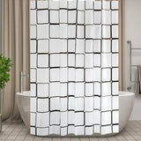 Popxstar Waterproof Shower Curtain Mildew Proof Durable Bathroom Screens With Hook Modern Printed Bathtub Curtains Bathroom Accessories