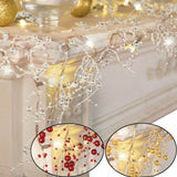 Popxstar 2.5M LED String Light Garland Ornament Christmas Decorations For Home Xams New Year Holiday Light Stripe Battery Operated