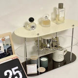 Popxstar Ins Style Acrylic Multi-layer Storage Rack Decorative Shelves Desk Organizer Makeup Jewelry Home Organization Garden