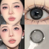 Popxstar 1Pair Colour Contacts Lenses Prescription Myopia Blue Eye High Quality Beauty Pupil Brown Lenses Makeup