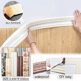 Popxstar Wall Sticker Decorative Strip Waist Line Skirting Line Self Adhesive Foam Edge Waterproof DIY Home Office Hotel Bathroom