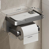 Popxstar Aluminum Alloy Toilet Paper Holder Bathroom Wall Mount WC Paper Phone Holder Shelf Towel Roll shelf Accessories