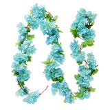 Popxstar 180cm Fake Ivy Wisteria Flowers Artificial Plant Vine Garland for Room Garden Decorations Wedding Arch Baby Shower Floral Decor