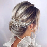 Popxstar Crystal Wedding Hair Combs Miraculous Women Headbands Accessories Flower Bridal Headpiece Clip Bride Jewelry Gift