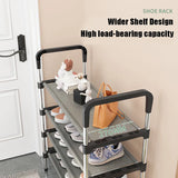 Popxstar Simple Shoe Rack Metal Shoe Shelf Living Room Space Saving Shoes Organizer Stand Holder Shoes Storage Organizer Shelf