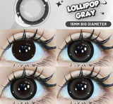 Popxstar 15mm Big Diameter Black Lenses 14.5mm Lenses Colored Contact Lenses for Eyes Big Eye Lenses Natural Look Lenses