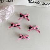 Popxstar 1Pc New Sweet Bowknot Hair Clips Hair Accessories Fairy Bow Hairpin Headwear Mini Ribbon Barrette Girls Cute Bowknot Hairpin DIY