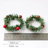 Popxstar 12pcs/set Christmas Napkin Rings Napkin Holder Rings For Holiday New Year Table Decoration Napkin Buckle Home Table Utensil