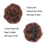 Popxstar Claw Clip Messy Bun Hairpiece 1pc Curly Messy Hair Bun Clip in Claw Chignon Ponytail Hairpieces Synthetic Hair Bun Scrunchies