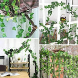 Popxstar 11M Artificial Plants Green Ivy Leaf Garland Fake Plants Climbing Hanging Vines Outdoor DIY Garden Wall Wedding Party Home Decor