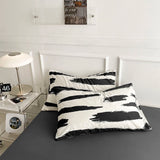 Popxstar Zebra-stripe Bedding Set Boys Girls Twin Queen Size Duvet Cover Flat Sheet Pillowcase Bed Linens Kids Adult Fashion Home Textile