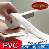 Popxstar Bath Sealing Tape PVC Waterproof Anti-mildew Self Adhesive Wall Sticker Bathroom Shower Sink Sealant Tapes For Bathroom Kitchen