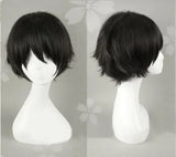 Popxstar Anime Haikyuu!! Keiji Akaashi Synthetic Short Black Hair The Future Diary Yukiteru Amano Heat Resistant Cosplay Costume Wig