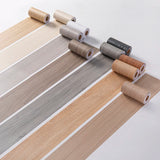 1 Roll Thickened Imitation Wood Grain Skirting Wall Stickers, Self-adhesive Living Room Bedroom Wall Corner Decoration