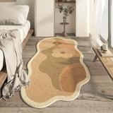 Popxstar Cream Style Irregular Carpet Minimalist Bedroom Rug Shaggy Lounge Non-Slip Coffee Table Pad Easy Care Decorative Floor Mats