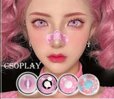 Popxstar Color Contact Lenses For Eyes 2pcs Anime Cosplay Colored Lenses Blue Crazy Halloween Lenses Contact Lens Beauty Makeup