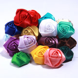 10Pcs 5cm 2" Large Rose Fabric Artificial Flowers for DIY Accessories Clothing Hats Shoes Decoration Headdress Wedding Bride