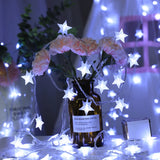 Popxstar shop party pieces 1.5m/3m/6m/10m LED Star String Lights Christmas Garland Battery USB Powered Wedding Party Curtain String Fairy Lamps For Home