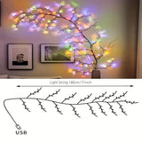 Popxstar 96LED Willow Vine String Lights USB DIY 8 Modes Lights Wall Vines with Lights Willow Branch Lights for Bedroom Christmas Decor