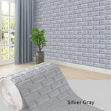 Popxstar 1/3/5/10 M 3D Self-adhesive Wallpaper Stickers 3M Brick Wall Stickers Home Decor Wallpaper for Walls DIY Bedroom Papel De Parede