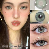 Popxstar Korean Lenses Colored Contact Lenses with Degree Myopia Lenses Blue Eye Lens Graduated Contact Lenses