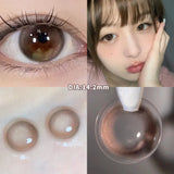 Popxstar - 2PCS Beauty Brown Color Contact Lenses for Eyes Myopia Eye Color Lenses with Diopters Natural Pupils Mystical Blue Lens