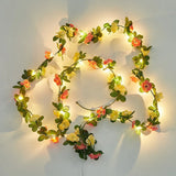 Popxstar spring decor 2.5m Artificial Flowers Rose Vine DIY Fake Plants Flower Spring Autumn Garden Arch Christmas Rattan Wedding Home Room Decoration