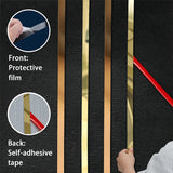 Popxstar 5m Mirror Self-adhesive Flat Decorative Lines Strip Stainless Steel Gold Wall Sticker Background Wall Study Ceiling Edging Stri