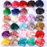 Popxstar 10Pcs 5cm 2" Large Rose Fabric Artificial Flowers for DIY Accessories Clothing Hats Shoes Decoration Headdress Wedding Bride