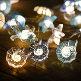 Popxstar Ocean Theme 20/30 Leds String Lights Shell Starfish Under The Sea LED Fairy Light for Wedding Party Christmas Decoration Lamp