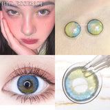 Popxstar 1Pair Myopia Color Contact Lenses Color Lens Eyes Lentillas Verdes Naturales Lenses With Diopters Fashion Lenses