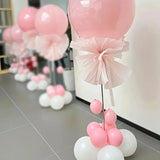 Popxstar 1/2set Metal Telescopic Rod Balloons Stand Balloon Support Column Wedding Birthday Party Decor Kids Baby Shower Ballons Holder