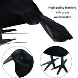 Popxstar Simulation Black Crow Halloween Black Crow Props Simulation Fake Bird Ghost Festival Halloween Decoration Scary Toys