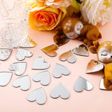 Popxstar 100pcs/lot 2cm Heart Acrylic Mirror Wall Sticker Round Square DIY Wall Mirror Sticker Dots Wall Decals Wedding Party Decor