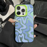 Popxstar Stripe Pattern Matte Texture Phone Case For iPhone 16 15 14 13 12 11 Pro Max XS XR 7 8 Plus SE 2022 Shockproof Bumper Back Cover