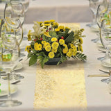 Popxstar Glitter Metallic Table Runner,Polyester Gold/Rose Gold Table Runner Roll Dining Table Decor for Party Birthday Wedding