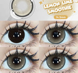 Popxstar 15mm Big Diameter Black Lenses 14.5mm Lenses Colored Contact Lenses for Eyes Big Eye Lenses Natural Look Lenses