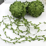 10yards Silk Leaf-Shaped Handmake Artificial Green Leaves for Wedding Decoration DIY Wreath Gift Scrapbooking Craft Fake Flower