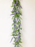 Popxstar spring decor 180cm Artificial Hanging Eucalyptus Plants Fake Lavender Flower Vines Plastic Wall Plant Leaves for Wedding Home Christmas Decor