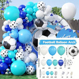 Popxstar 130 Pcs Blue Football Themed Balloon Garland Arch Kit, Can Be Used for Birthday Party, Event Celebration, Holiday Party, Etc